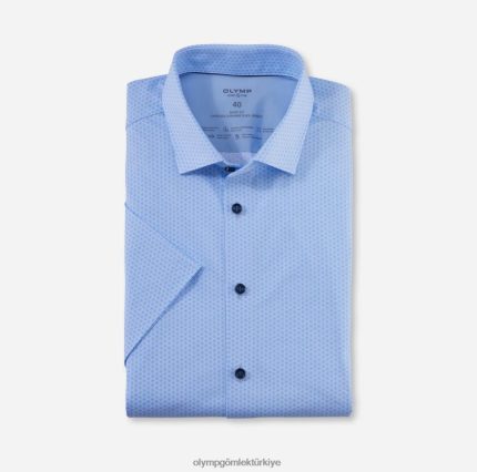 Giyim OLYMP seviye beş 24/7 vücuda oturan, iş gömleği, modern kent, bleu PL4DLH455