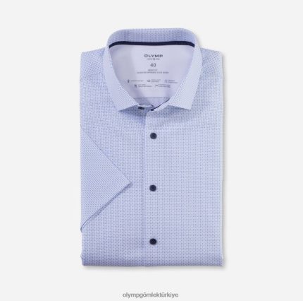 Giyim OLYMP seviye beş 24/7 vücuda oturan, iş gömleği, modern kent, bleu PL4DLH464
