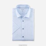 Giyim OLYMP seviye beş 24/7 vücuda oturan, iş gömleği, modern kent, bleu PL4DLH683
