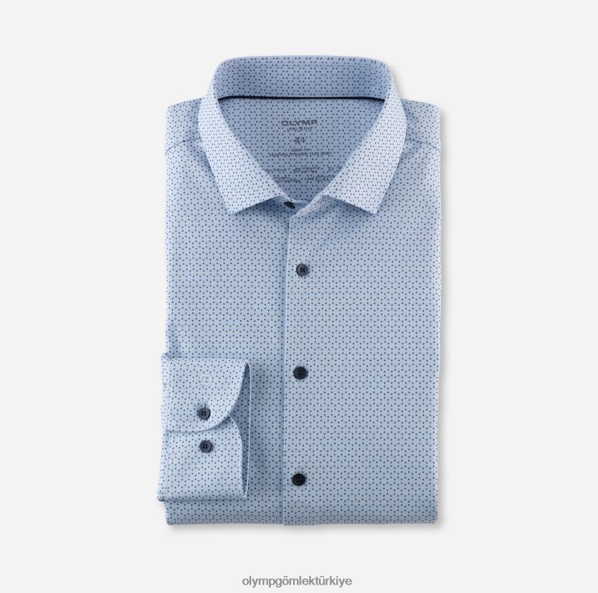 Giyim OLYMP seviye beş 24/7 vücuda oturan, iş gömleği, modern kent, bleu PL4DLH740 - Görsel 1
