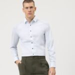 Giyim OLYMP seviye beş 24/7 vücuda oturan, iş gömleği, modern kent, bleu PL4DLH774