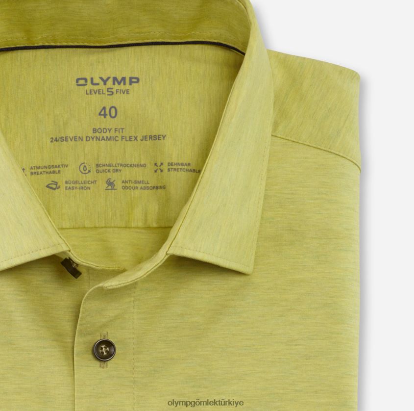 Giyim OLYMP seviye beş 24/7 vücuda oturan, iş gömleği, new york kent, açık yeşil PL4DLH626 - Görsel 2