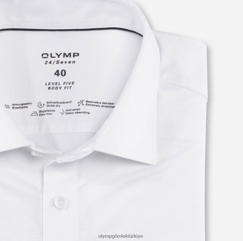 Giyim OLYMP seviye beş 24/7 vücuda oturan, iş gömleği, new york kent, beyaz PL4DLH403 - Görsel 2