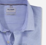 Giyim OLYMP seviye beş giysi yıkanmış vücuda oturan, iş gömleği, kent, bleu PL4DLH490 - Görsel 2