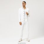 Giyim OLYMP seviye beş smart casual kaban, gündelik gömlek, beyaz PL4DLH1949 - Görsel 2