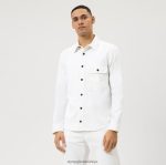 Giyim OLYMP seviye beş smart casual kaban, gündelik gömlek, beyaz PL4DLH1949