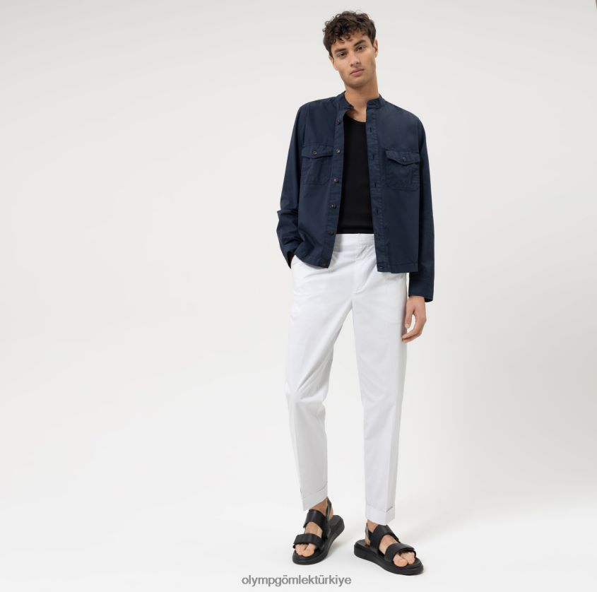 Giyim OLYMP seviye beş smart casual kaban, gündelik gömlek, deniz PL4DLH1962 - Görsel 2