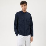 Giyim OLYMP seviye beş smart casual kaban, gündelik gömlek, deniz PL4DLH1962
