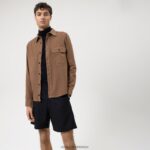 Giyim OLYMP seviye beş smart casual kaban, gündelik gömlek, kahverengi PL4DLH1959