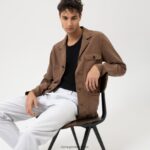 Giyim OLYMP seviye beş smart casual kaban, gündelik gömlek, kahverengi PL4DLH1961