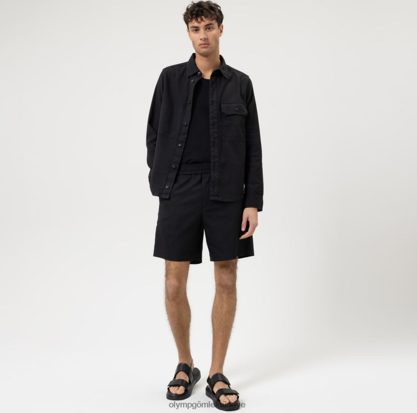 Giyim OLYMP seviye beş smart casual kaban, gündelik gömlek, siyah PL4DLH1958 - Görsel 2