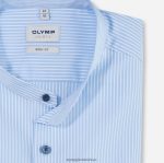 Giyim OLYMP seviye beş vücuda oturan, iş gömleği, dik yaka, bleu PL4DLH791 - Görsel 2