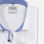 Giyim OLYMP seviye beş vücuda oturan, iş gömleği, modern kent, beyaz PL4DLH407 - Görsel 2