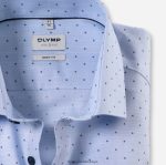 Giyim OLYMP seviye beş vücuda oturan, iş gömleği, modern kent, bleu PL4DLH473 - Görsel 2