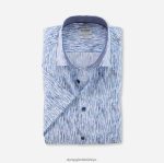 Giyim OLYMP seviye beş vücuda oturan, iş gömleği, modern kent, bleu PL4DLH612