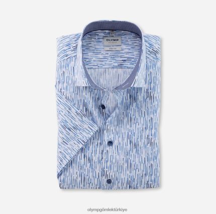 Giyim OLYMP seviye beş vücuda oturan, iş gömleği, modern kent, bleu PL4DLH612