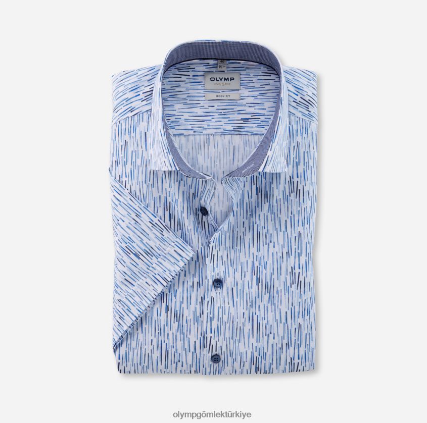 Giyim OLYMP seviye beş vücuda oturan, iş gömleği, modern kent, bleu PL4DLH612 - Görsel 1