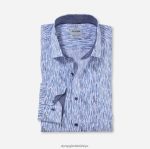 Giyim OLYMP seviye beş vücuda oturan, iş gömleği, modern kent, bleu PL4DLH748