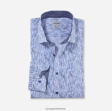 Giyim OLYMP seviye beş vücuda oturan, iş gömleği, modern kent, bleu PL4DLH748
