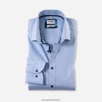 Giyim OLYMP seviye beş vücuda oturan, iş gömleği, modern kent, bleu PL4DLH754
