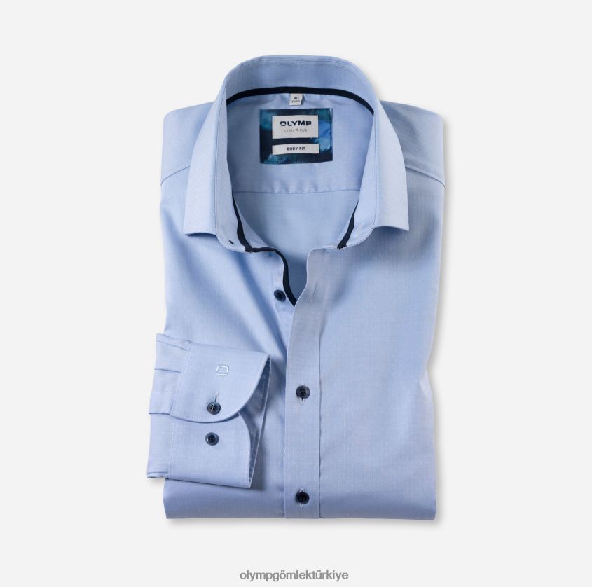 Giyim OLYMP seviye beş vücuda oturan, iş gömleği, modern kent, bleu PL4DLH754 - Görsel 1