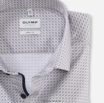 Giyim OLYMP seviye beş vücuda oturan, iş gömleği, modern kent, boz kahverengi PL4DLH515 - Görsel 2