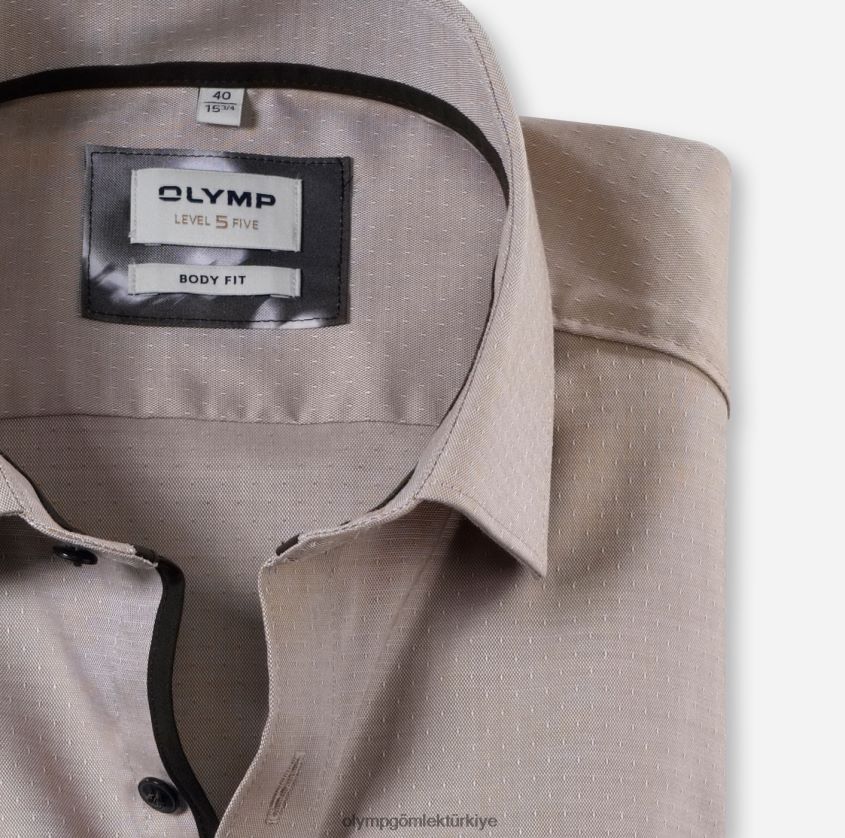 Giyim OLYMP seviye beş vücuda oturan, iş gömleği, modern kent, doğal PL4DLH353 - Görsel 2