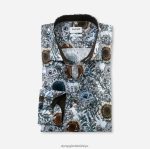 Giyim OLYMP seviye beş vücuda oturan, iş gömleği, modern kent, doğal PL4DLH751