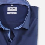 Giyim OLYMP seviye beş vücuda oturan, iş gömleği, modern kent, duman mavisi PL4DLH538 - Görsel 2