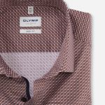 Giyim OLYMP seviye beş vücuda oturan, iş gömleği, modern kent, kırmızımsı kahverengi PL4DLH482 - Görsel 2