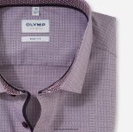 Giyim OLYMP seviye beş vücuda oturan, iş gömleği, modern kent, koyu kırmızı PL4DLH650 - Görsel 2