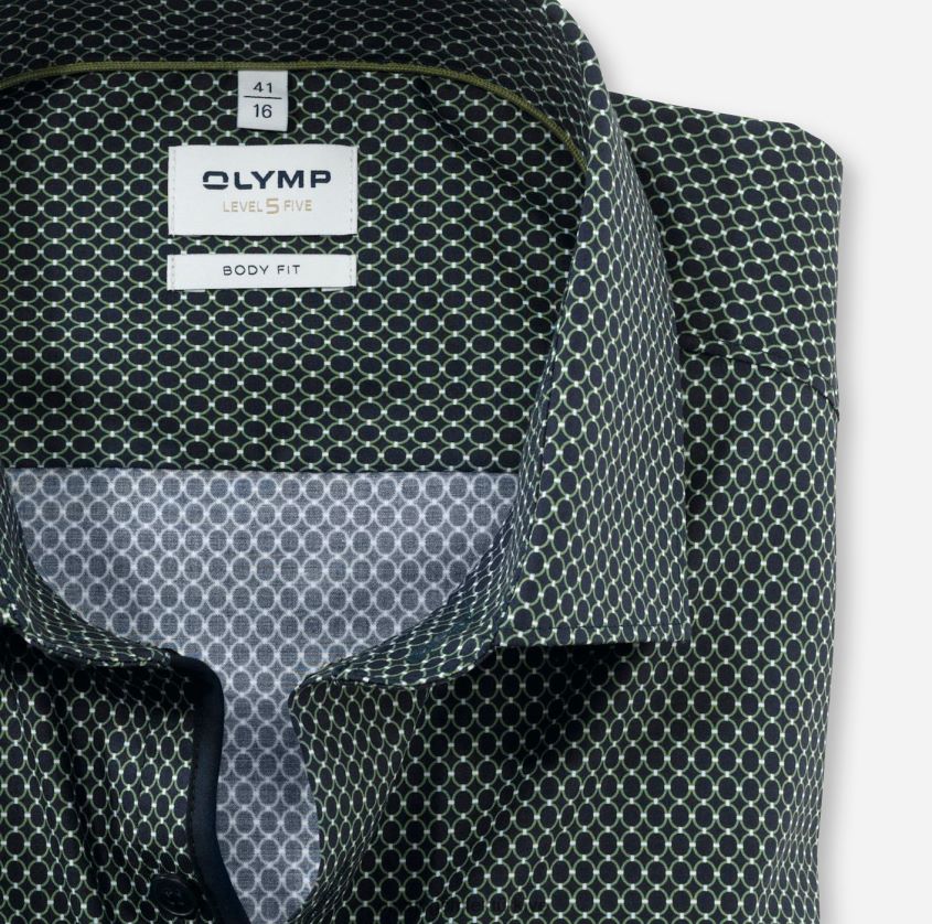 Giyim OLYMP seviye beş vücuda oturan, iş gömleği, modern kent, limon PL4DLH780 - Görsel 2