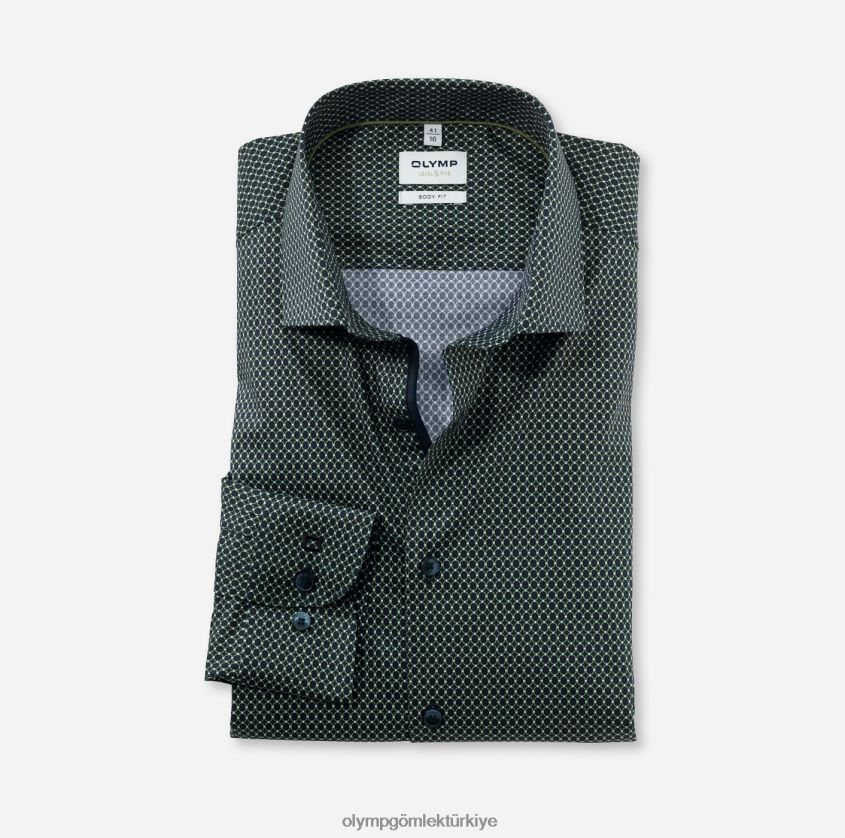 Giyim OLYMP seviye beş vücuda oturan, iş gömleği, modern kent, limon PL4DLH780 - Görsel 1