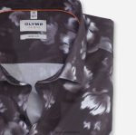 Giyim OLYMP seviye beş vücuda oturan, iş gömleği, modern kent, siyah PL4DLH703 - Görsel 2