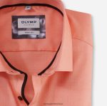 Giyim OLYMP seviye beş vücuda oturan, iş gömleği, modern kent, turuncu PL4DLH362 - Görsel 2
