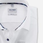 Giyim OLYMP seviye beş vücuda oturan, iş gömleği, new york kent, beyaz PL4DLH345 - Görsel 2