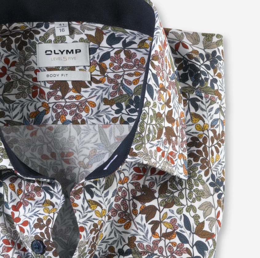 Giyim OLYMP seviye beş vücuda oturan, iş gömleği, new york kent, beyaz PL4DLH771 - Görsel 2