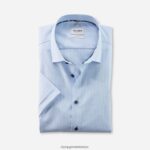 Giyim OLYMP seviye beş vücuda oturan, iş gömleği, new york kent, bleu PL4DLH456