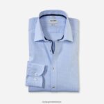 Giyim OLYMP seviye beş vücuda oturan, iş gömleği, new york kent, bleu PL4DLH481