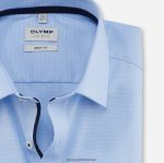 Giyim OLYMP seviye beş vücuda oturan, iş gömleği, new york kent, bleu PL4DLH592 - Görsel 2