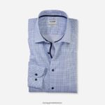Giyim OLYMP seviye beş vücuda oturan, iş gömleği, new york kent, bleu PL4DLH685