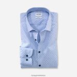 Giyim OLYMP seviye beş vücuda oturan, iş gömleği, new york kent, bleu PL4DLH730