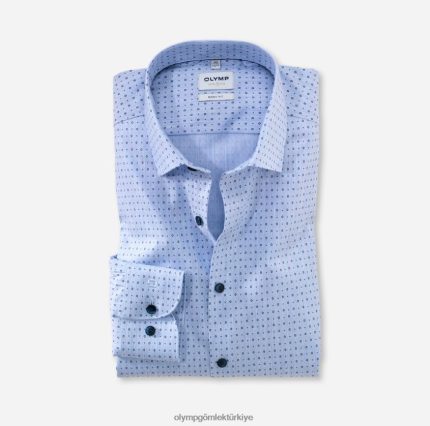 Giyim OLYMP seviye beş vücuda oturan, iş gömleği, new york kent, bleu PL4DLH730