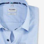 Giyim OLYMP seviye beş vücuda oturan, iş gömleği, new york kent, bleu PL4DLH775 - Görsel 2