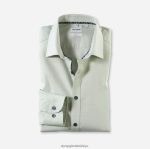 Giyim OLYMP seviye beş vücuda oturan, iş gömleği, new york kent, lime PL4DLH749