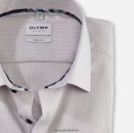 Giyim OLYMP seviye beş vücuda oturan, iş gömleği, new york kent, taupe PL4DLH373 - Görsel 2