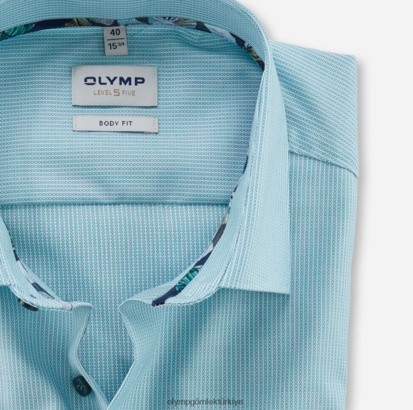 Giyim OLYMP seviye beş vücuda oturan, iş gömleği, new york kent, zümrüt PL4DLH655 - Görsel 2