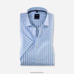 Giyim OLYMP seviye beş vücuda oturan, iş gömleği, royal kent, bleu PL4DLH816