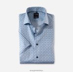 Giyim OLYMP seviye beş vücuda oturan, iş gömleği, royal kent, bleu PL4DLH818