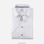 Giyim OLYMP tendenz modern kesim, iş gömleği, yeni kent, beyaz PL4DLH1711